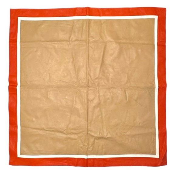 CÉLINE LAMBSKIN LEATHER FOULARD SCARF BY PHOEBE PHILO - Picture 3 of 8